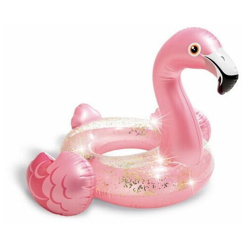 Круг надувной INTEX 'Glitter Flamingo Tube' (Блестящий Фламинго), от 9 лет, 99x89x71см int56251NP