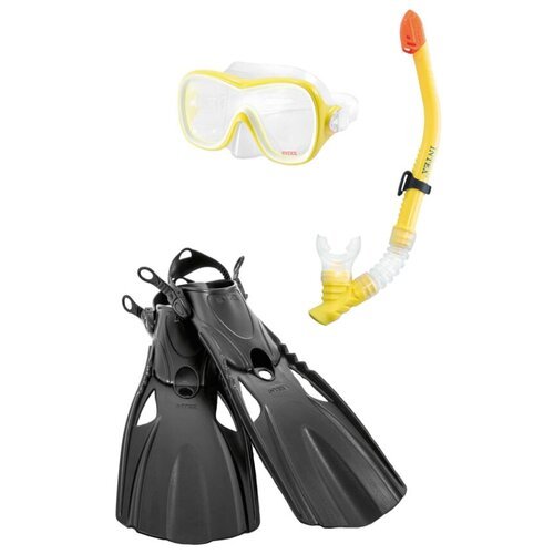 Набор для подводного плавания INTEX 55658 Wave Rider, 3 предмета: маска, трубка, ласты, от 8 лет