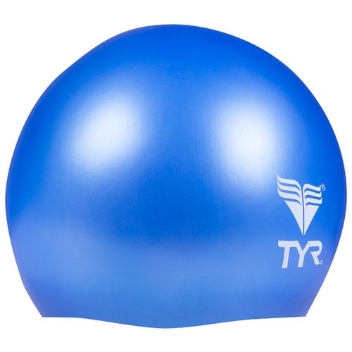 Шапочка для плавания Tyr Wrinkle Free Junior Silicone Cap LCSJR, голубой