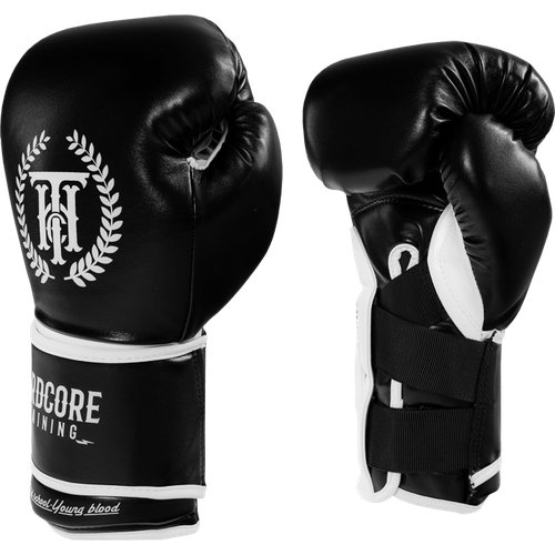 Боксерские перчатки Hardcore Training Revolution Black/White 14oz