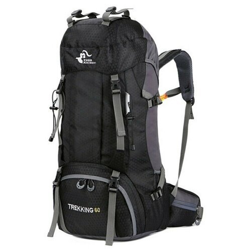 Большой рюкзак для путешествий, походов, кемпинга - 60л, черный