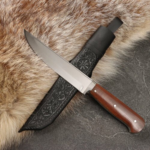Шафран Нож Корд Куруш - Малый, текстолит, гюльбанд олово, 95Х18 (13-14см)