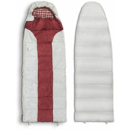 Спальный мешок ATEMI Quilt 250, серый/красный, молния с правой стороны