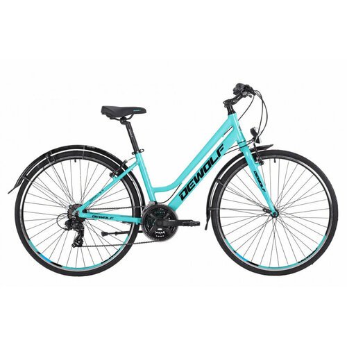 Городской велосипед DEWOLF Asphalt 10 W (бирюза/черный/светло-голубой, рама 14)
