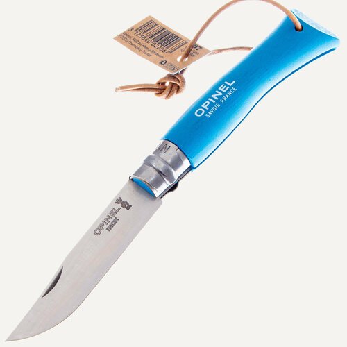 Opinel Нож складной Opinel Trekking №7 VRI INOX 8см голубой Граб / нерж. сталь