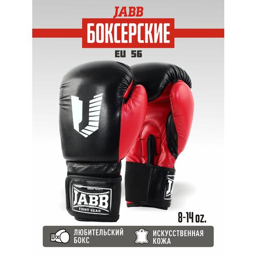 Перчатки бокс.(иск. кожа) Jabb JE-4056/Eu 56 черный/красный 8ун.