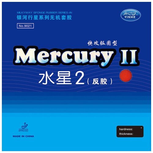 Накладка для настольного тенниса Yinhe Mercury II (2) Soft, Red, 1.8