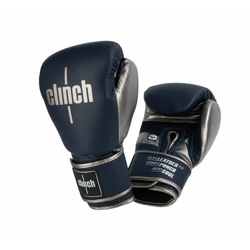 Перчатки боксерские Clinch Punch 2.0 темносине-бронзовые (вес 12 унций)