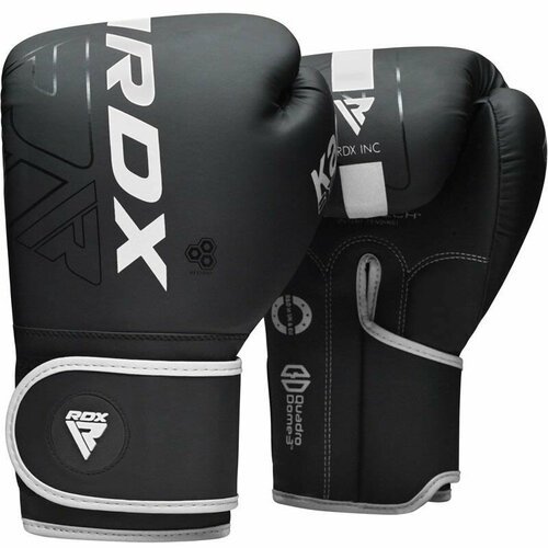 Боксерские перчатки RDX F6 12oz черный/белый матовый