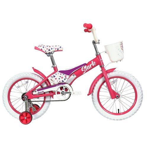 Велосипед STARK Tanuki 16 Girl 2021 розовый/фиолетовый one size