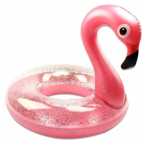 Наездник надувной с блестками (Фламинго) 80 см