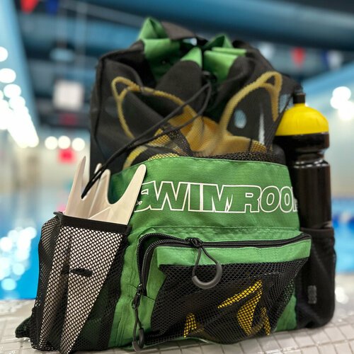 Сетчатый мешок - рюкзак для спорта и пляжного отдыха SwimRoom 'Mesh Backpack 2.0', зеленый