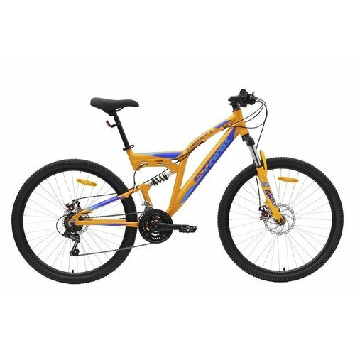 Велосипед Stark Jumper 27.1 FS D (2024) 18' оранжевый/голубой, синий