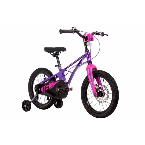 Велосипед NOVATRACK 16' Blast. Магнезиевая рама, фиолетовый, полная защ. цепи, диск. тормоз, короткие крылья