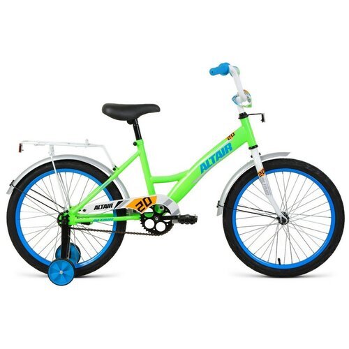 Детский велосипед Altair Kids 20, год 2022, цвет Зеленый-Синий