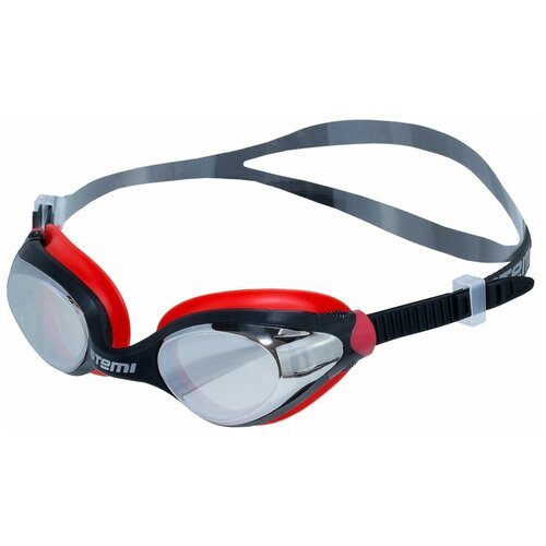 Очки для плавания ATEMI N9301M, черный/красный