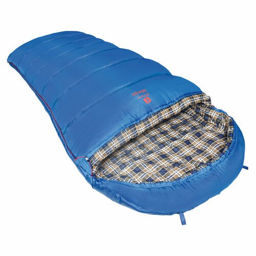 Спальный мешок Btrace Mega, синий, молния с левой стороны