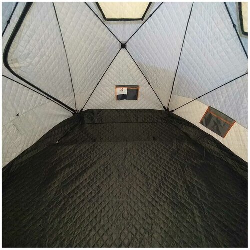 Теплый непромокаемый пол размером 3х3 м для утепленной зимней палатки Terbo Mir для рыбалки, шестиугольный
