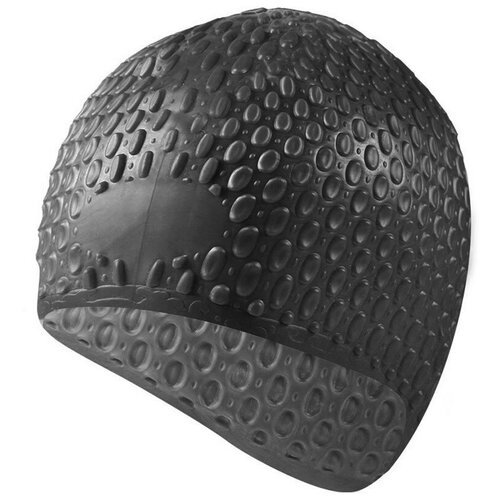 B31519-8 Шапочка для плавания силиконовая Bubble Cap (черная)