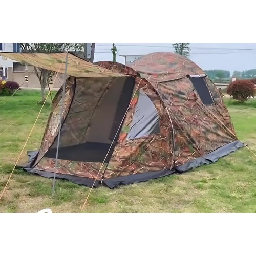 Палатка шатер-туристическая 4-местная TERBO MIR 1-036 МС Камуфляж