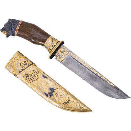 Нож Цельнометаллический 'Таганай' (сталь дамасская) Златоуст