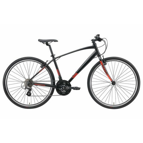 Велосипед Stark Terros 28.3 V (2024) 16' черный матовый металлик/оранжевый, черный