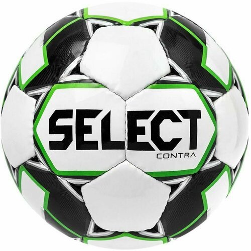 Мяч футбольный 'SELECT Contra', р.3, арт.812310-104, 32 панели, бело-черн-зеленый