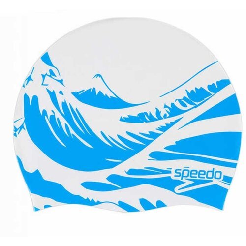Шапочка для плавания силиконовая детская Speedo Slogan Print Cap White