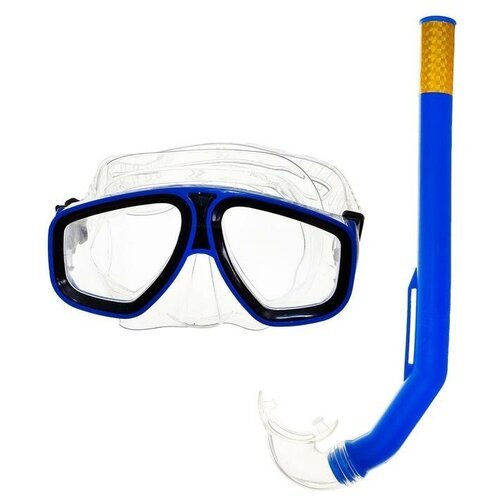 ONLITOP Набор для подводного плавания, 2 предмета: маска, трубка, в пакете, цвета микс