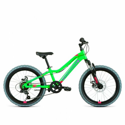 Велосипед Forward Twister 20 2.0 D 2024 Зеленый/Фиолетовый (дюйм:20)