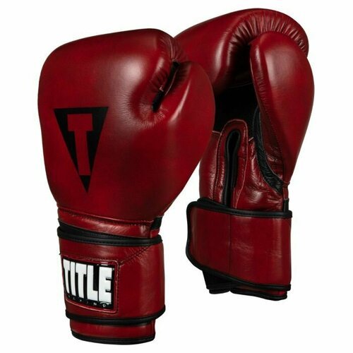 Перчатки боксерские TITLE Boxing Blood Red Leather Training Gloves, 16 унций