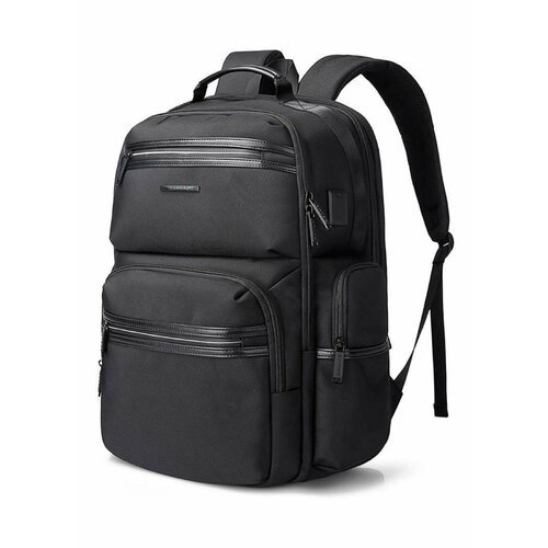 Рюкзак мужской городской Bange BG2601 Черный с USB портом и отделением для ноутбука 15.6 дюймов
