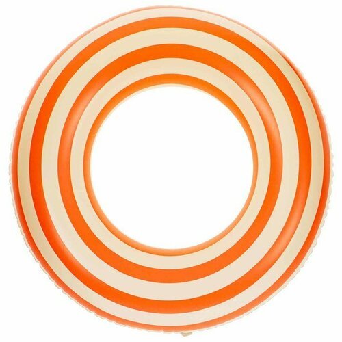 Круг для плавания 80 см, цвет белый/оранжевый