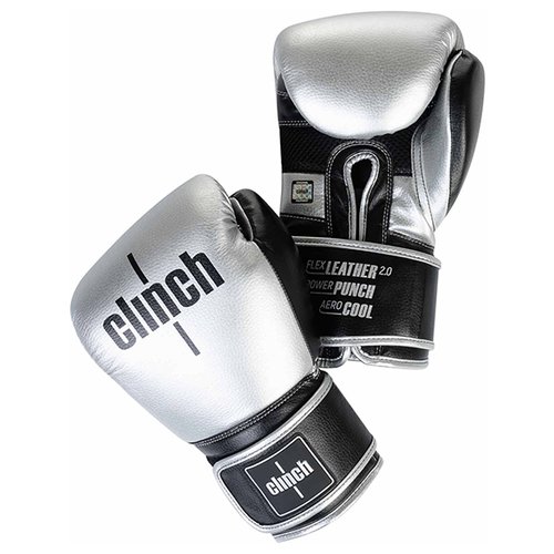 Боксерские перчатки Clinch Punch 2.0 C141 Silver/Black (10 унций)