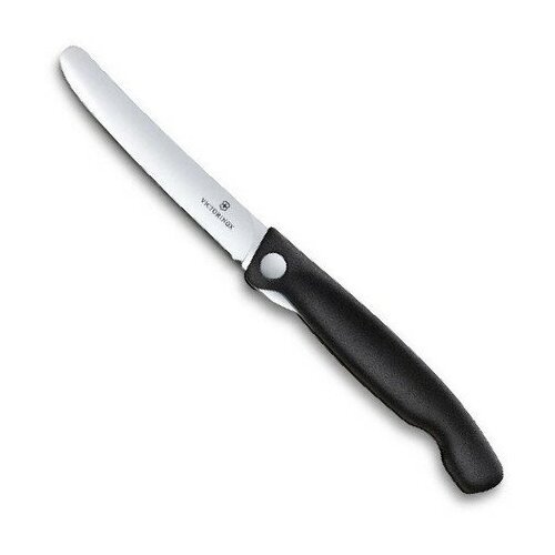 Нож Victorinox для очистки овощей, лезвие 11 см прямое, черный