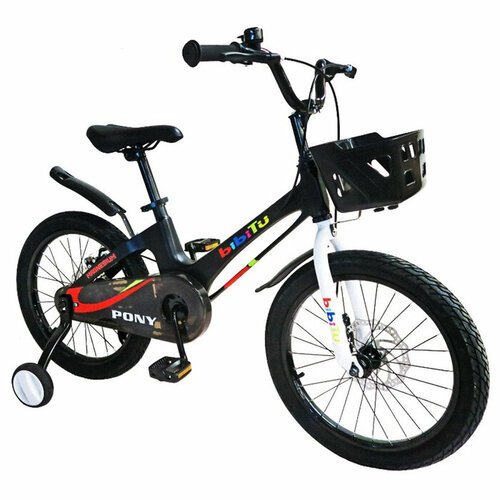 Bibitu Велосипед 16' BIBITU PONY, цвет чёрный/белый