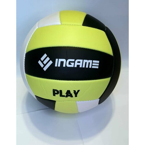 Мяч волейбольный INGAME PLAY черно-бело-зеленый, размер 5