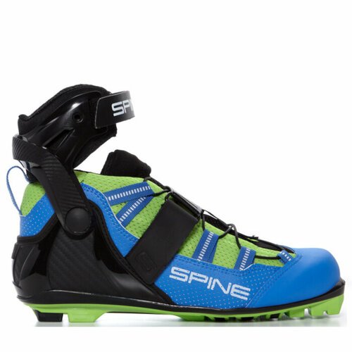 Лыжероллерные ботинки SPINE NNN Concept Skiroll Skate Pro (18/1-21) (черный/зеленый) (45)