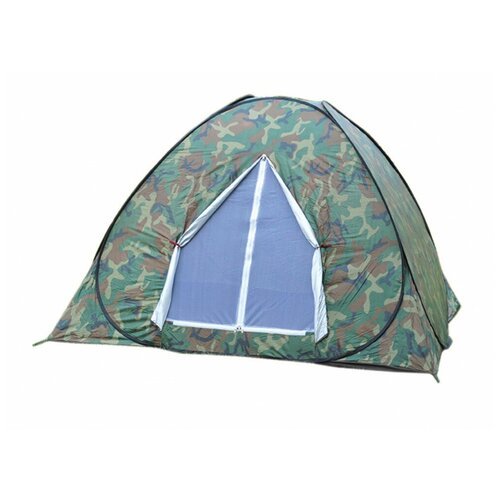Палатка кемпинговая четырёхместная WildMan Милитари 81-621, зеленый