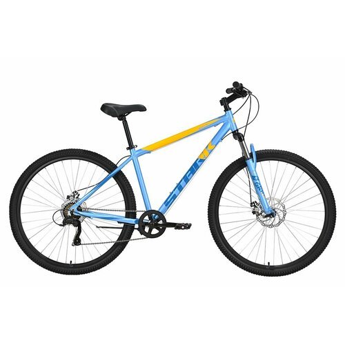 Велосипед Stark'23 Respect 29.1 D Microshift голубой металлик/синий/оранжевый 18'