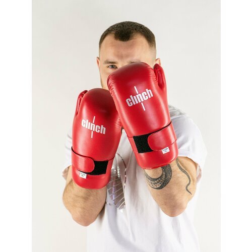 Перчатки полуконтакт Clinch Semi Contact Gloves Kick красные (размер XS)