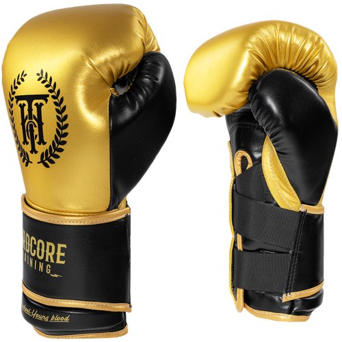 Боксерские перчатки Hardcore Training Revolution Gold/Black 8oz
