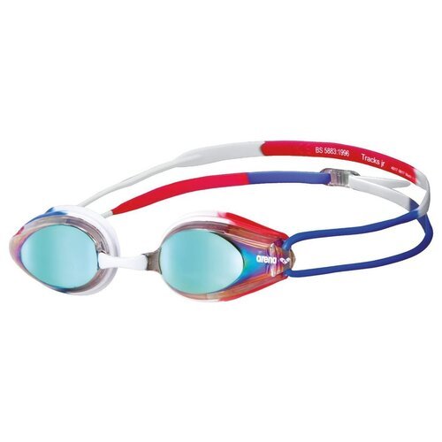 Очки для плавания arena Tracks Junior Mirror EU-1E560, gold-blue-red