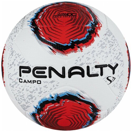 Мяч футбольный PENALTY BOLA CAMPO S11 R2 XXII 5213251610-U, PU, термосшивка, бело-красно-синий