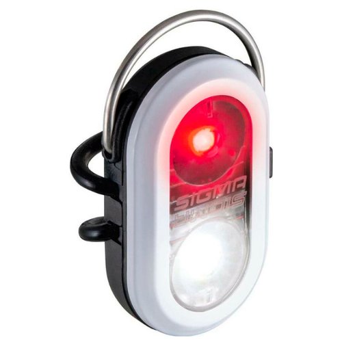 Фонарик безопасности SIGMA SPORT MICRO DUO белый: красный и белый LED, заметность с 50м, 2019, 17251