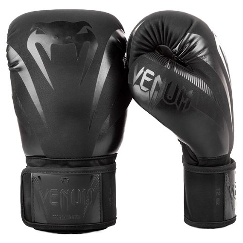 Перчатки боксерские Venum Impact Black/Black 10 унций