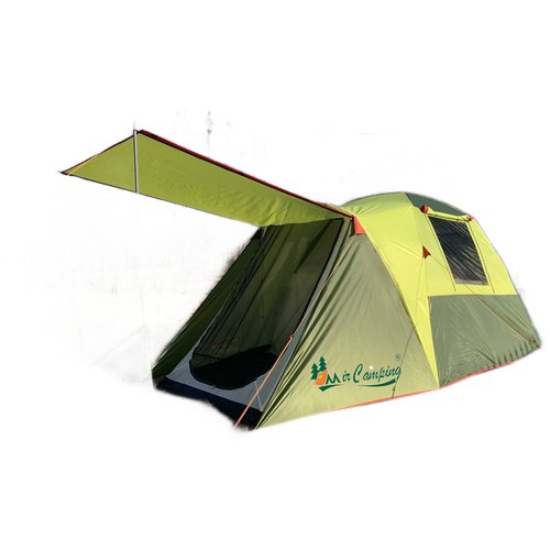 Палатка шатер 4х местная двухслойная с тамбуром 1-860-4