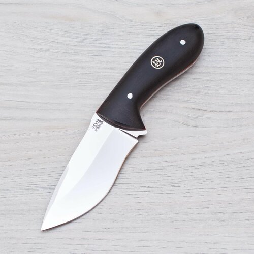 Нож туристический Лиса 95Х18 (кованая сталь) Полированный Черный граб Ножи Lemax (Лемакс)
