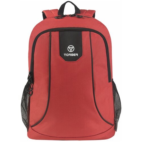 Городской рюкзак TORBER ROCKIT с отделением для ноутбука 15,6', мужской, женский, красный, полиэстер 600D, 46 х 30 x 13 см, 19,5 л (T8283-RED)