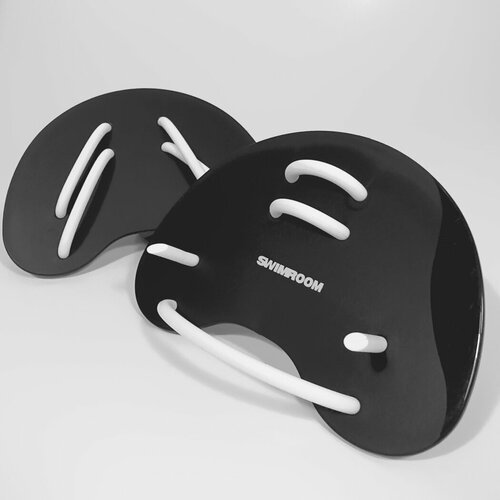 Пальчиковые лопатки для плавания SwimRoom 'Finger Paddles', цвет черный с белым